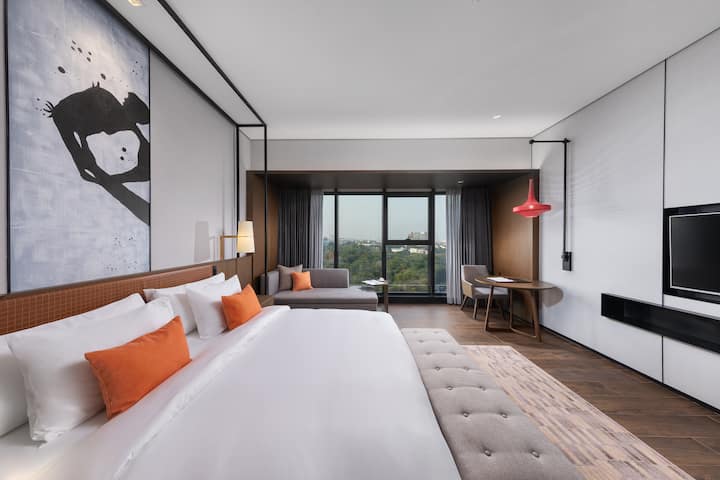 Guest room at the Wyndham Grand Yangon in Yangon, Other than US/Canada