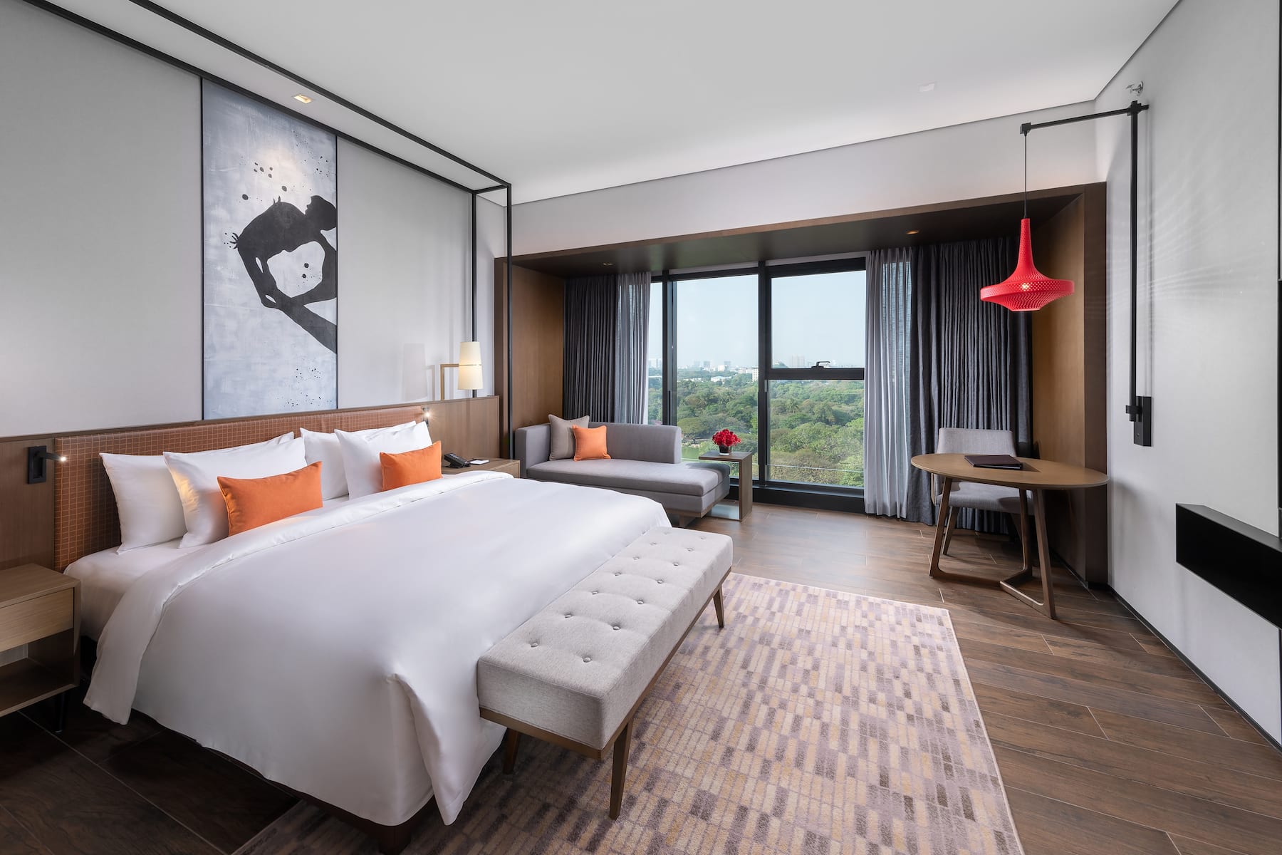 Guest room at the Wyndham Grand Yangon in Yangon, Other than US/Canada