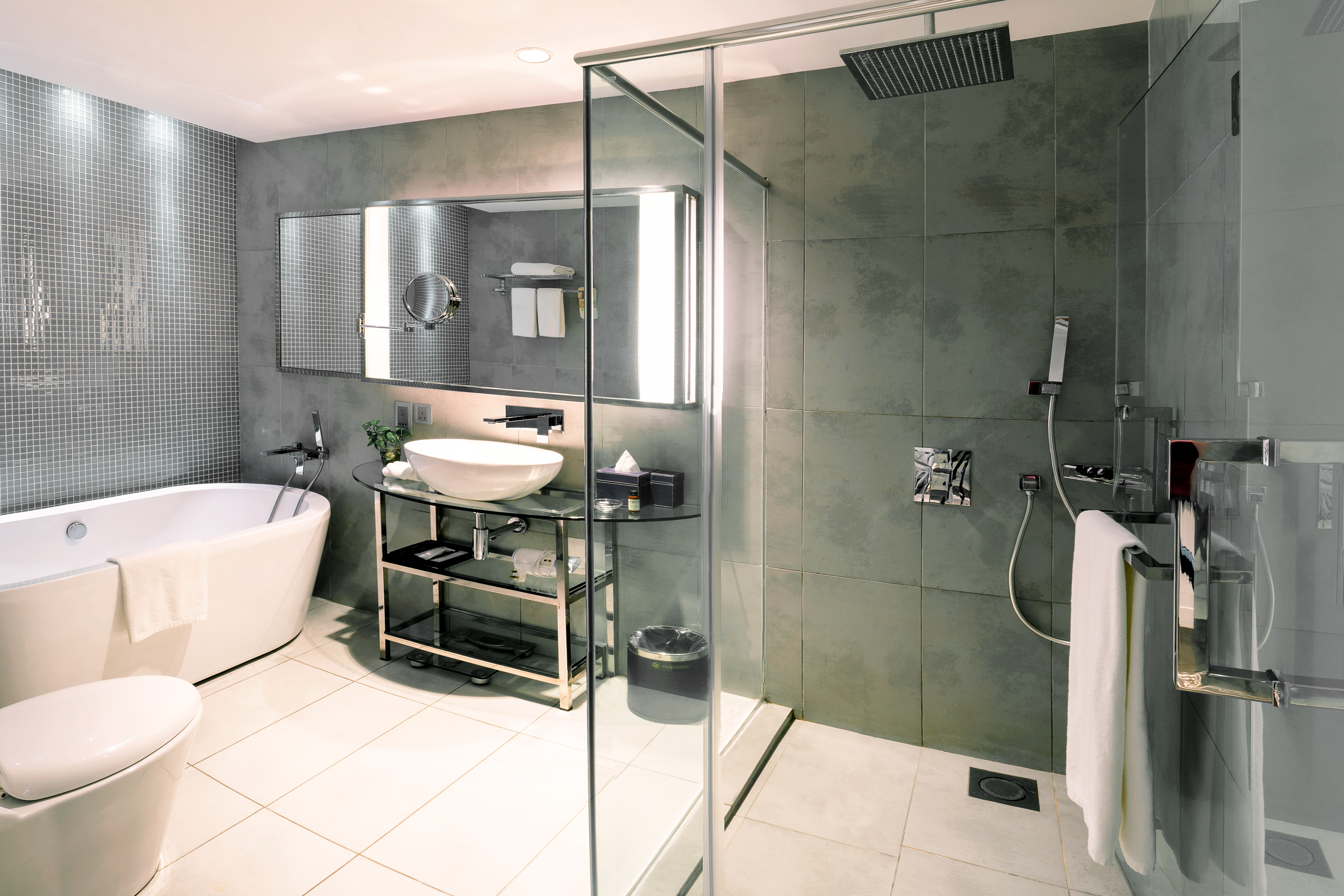 Guest room bath at the Wyndham Grand Bangsar Kuala Lumpur in Kuala Lumpur, Other than US/Canada