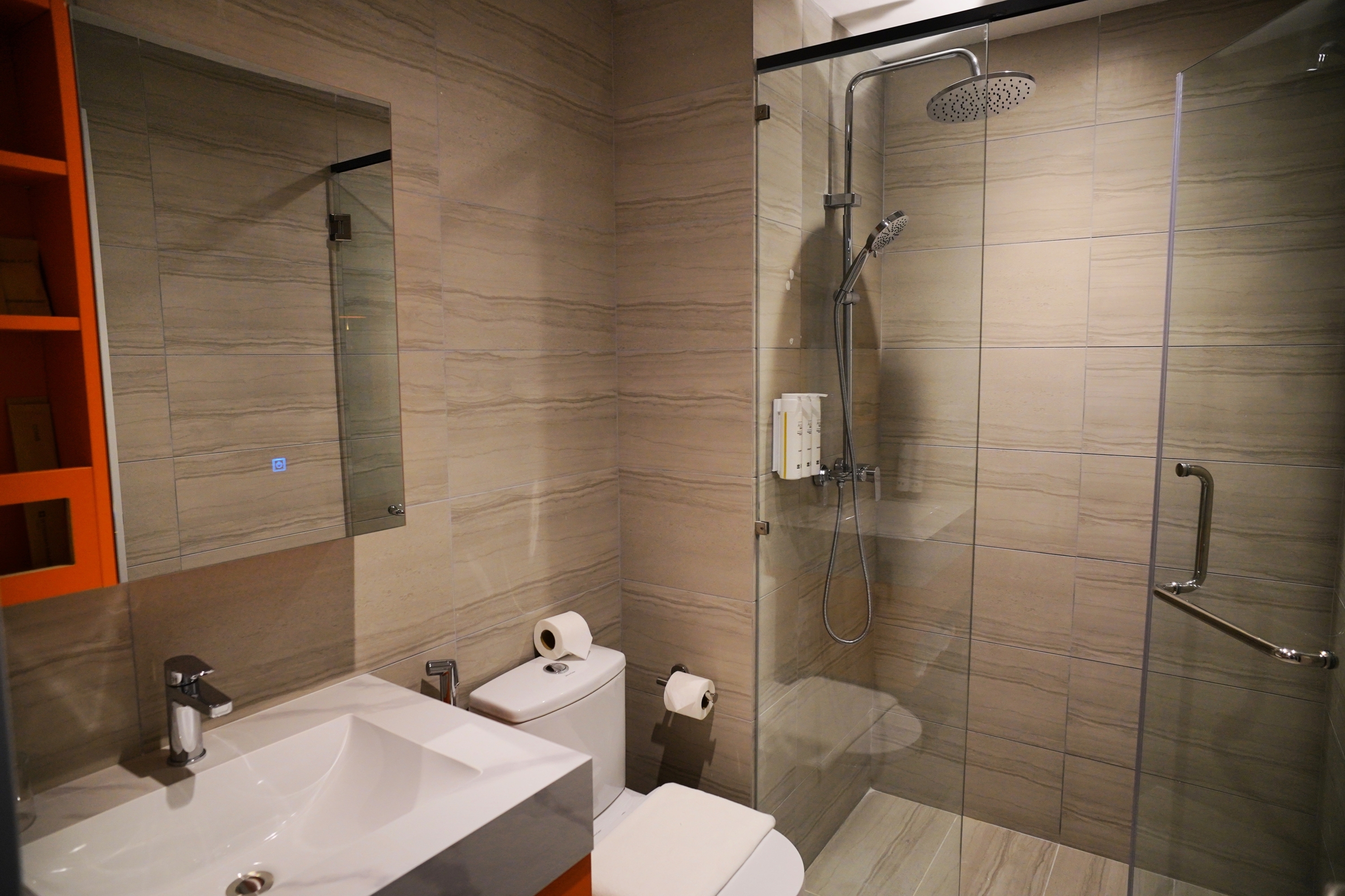 Guest room bath at the Wyndham Grand i-City in Shah Alam, Other than US/Canada