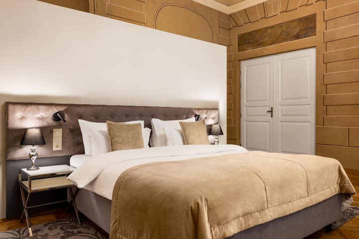 Guest room at the Wyndham Grand Krakow Old Town in Cracow, Other than US/Canada