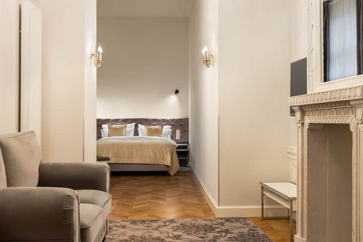 Guest room at the Wyndham Grand Krakow Old Town in Cracow, Other than US/Canada