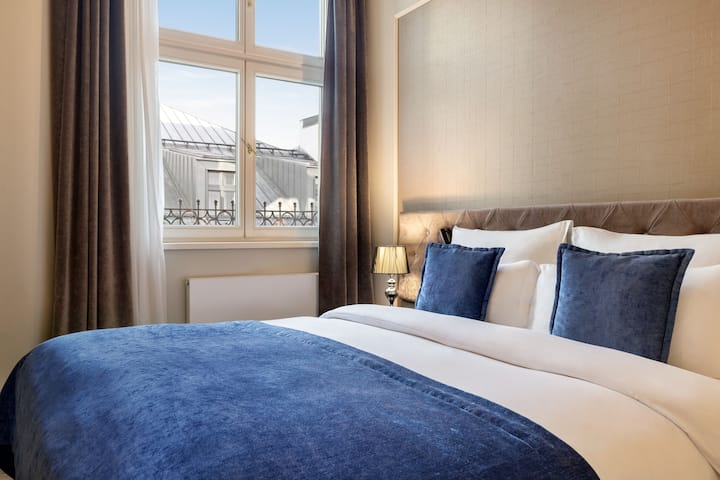 Guest room at the Wyndham Grand Krakow Old Town in Cracow, Other than US/Canada