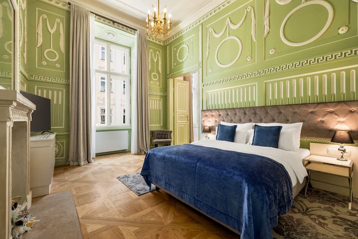Guest room at the Wyndham Grand Krakow Old Town in Cracow, Other than US/Canada