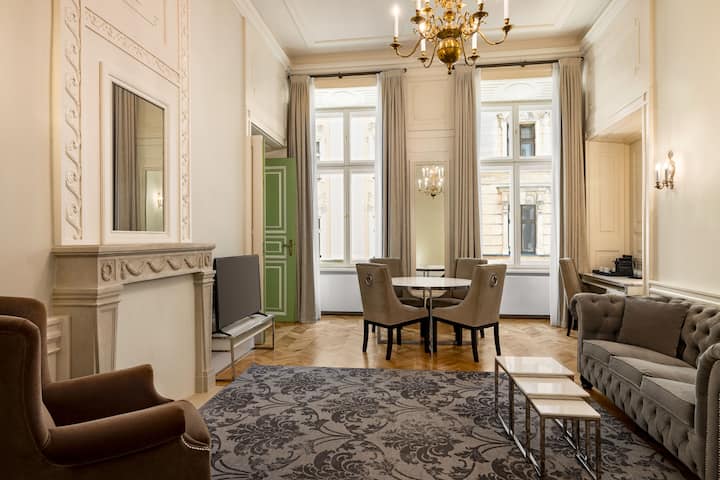 Guest room at the Wyndham Grand Krakow Old Town in Cracow, Other than US/Canada