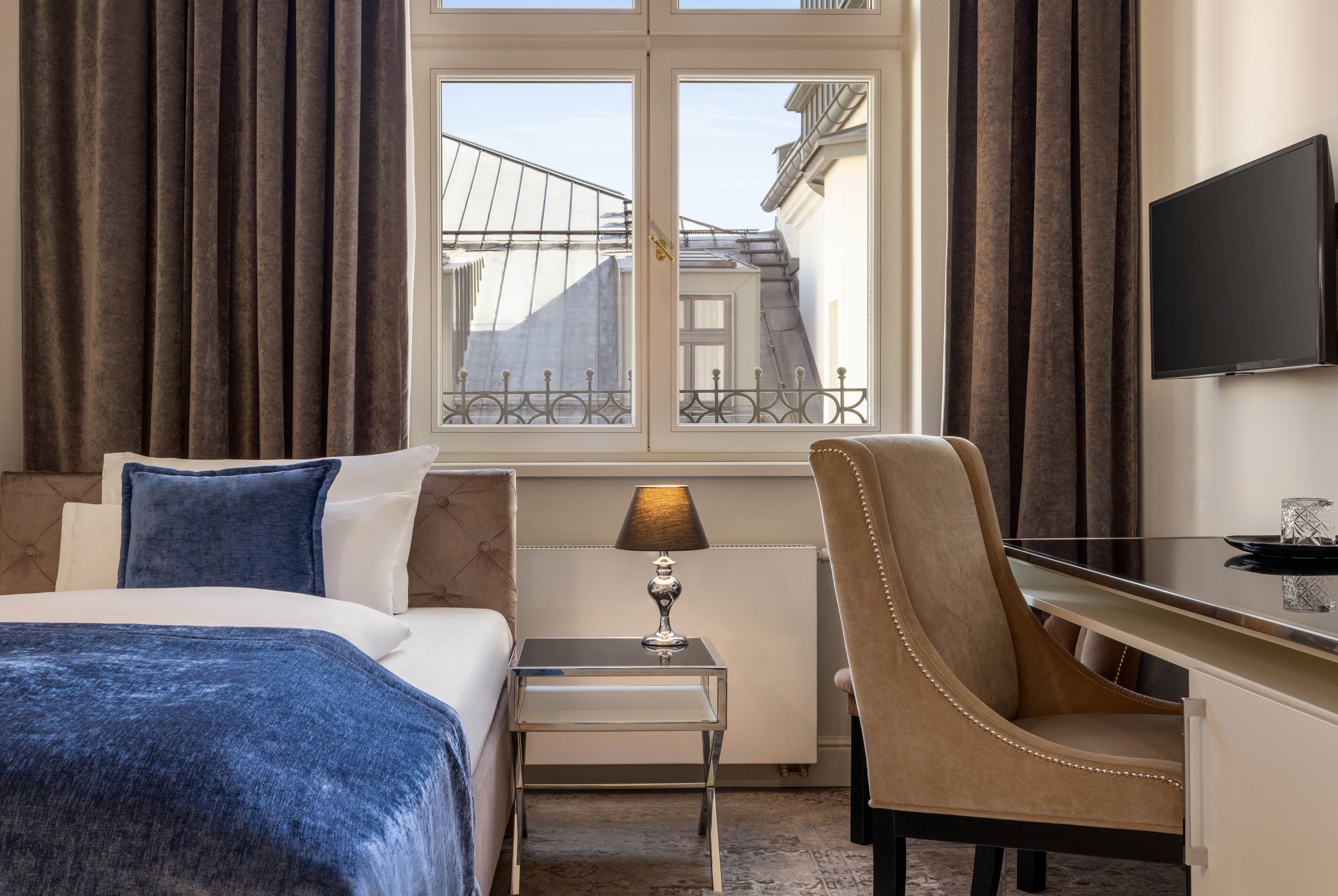 Guest room at the Wyndham Grand Krakow Old Town in Cracow, Other than US/Canada