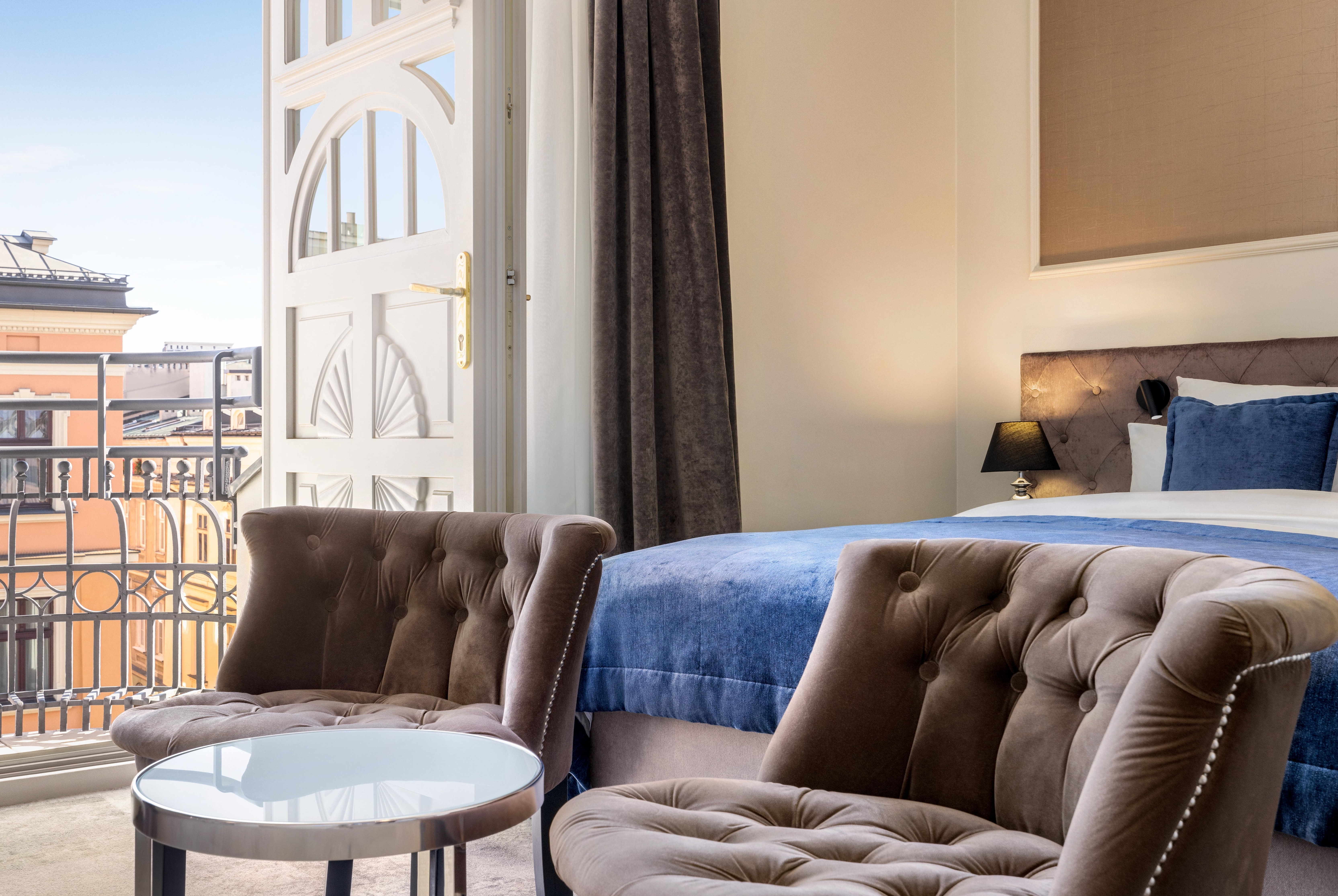 Guest room at the Wyndham Grand Krakow Old Town in Cracow, Other than US/Canada