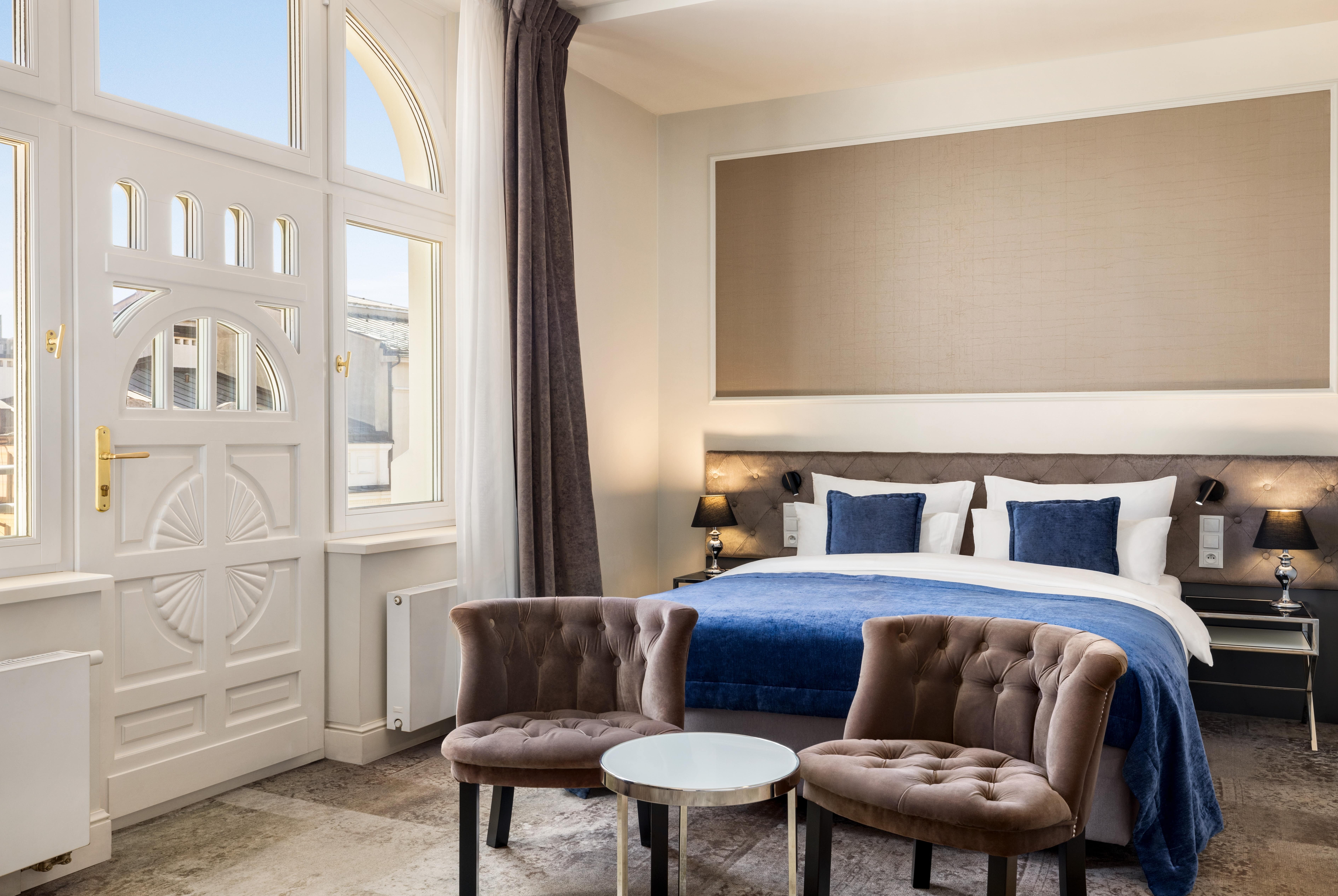 Guest room at the Wyndham Grand Krakow Old Town in Cracow, Other than US/Canada