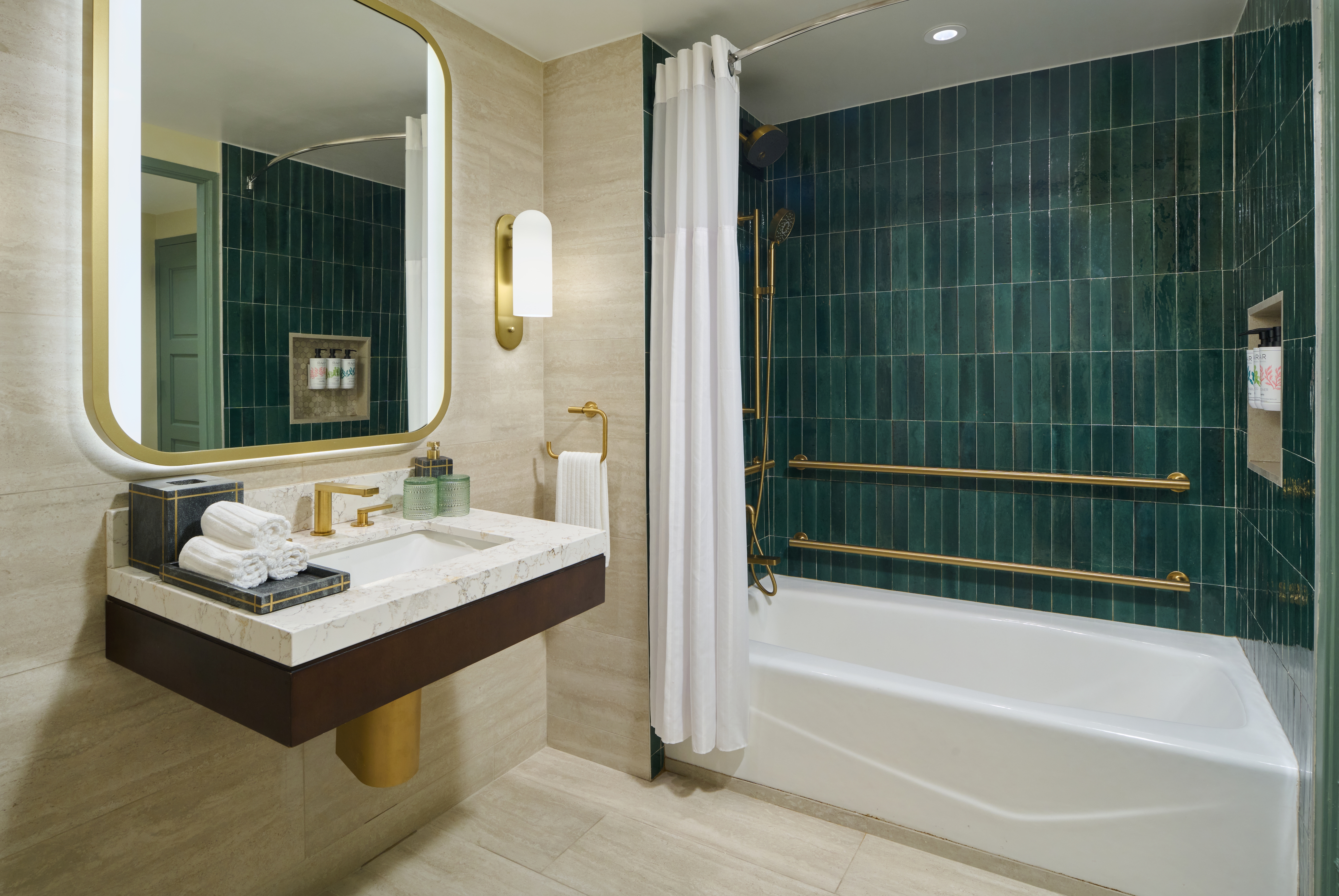 Guest room bath at the Wyndham Grand Rio Mar Rainforest Beach and Golf Resort in Rio Grande, Other than US/Canada