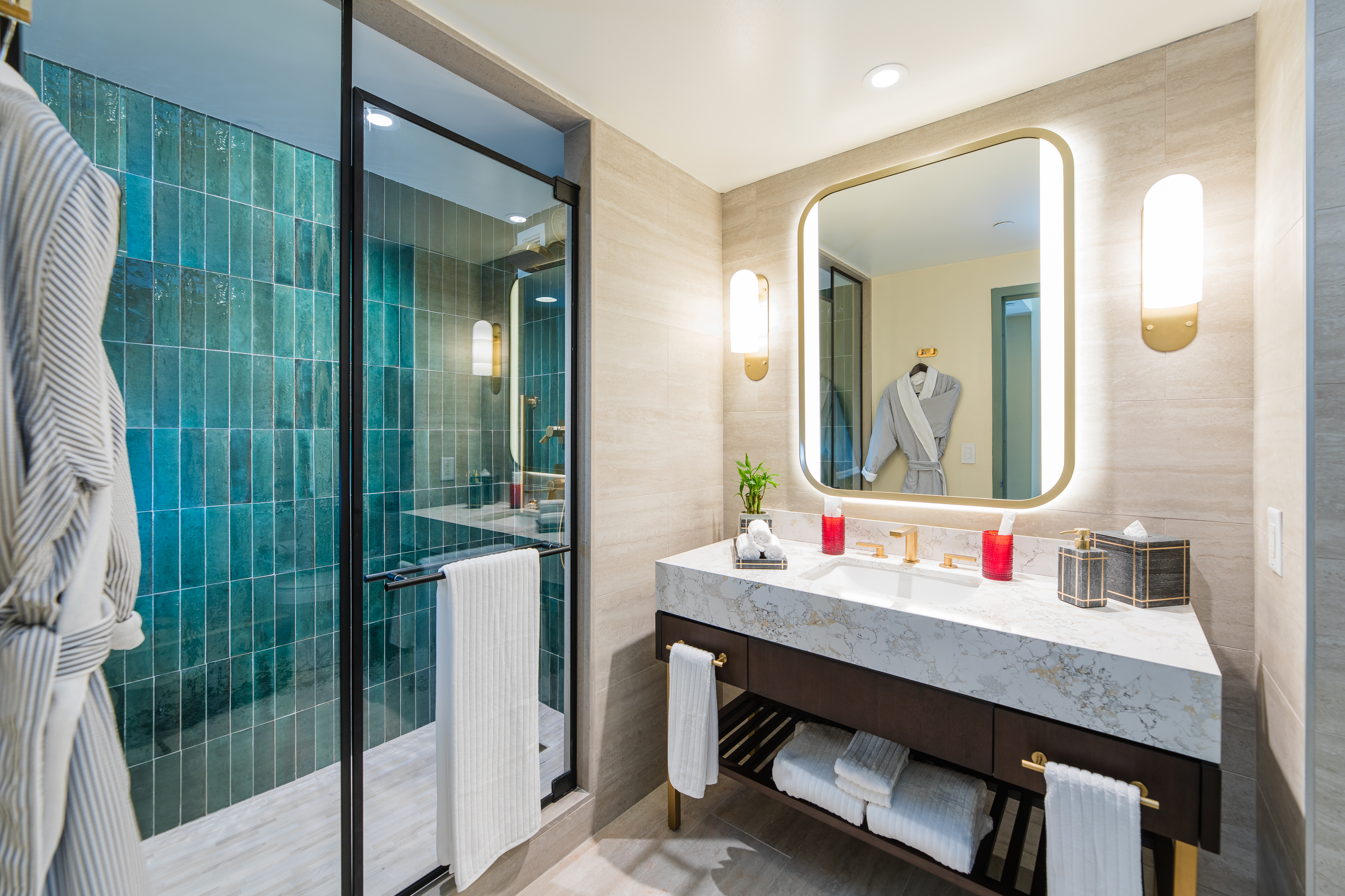 Guest room bath at the Wyndham Grand Rio Mar Rainforest Beach and Golf Resort in Rio Grande, Other than US/Canada