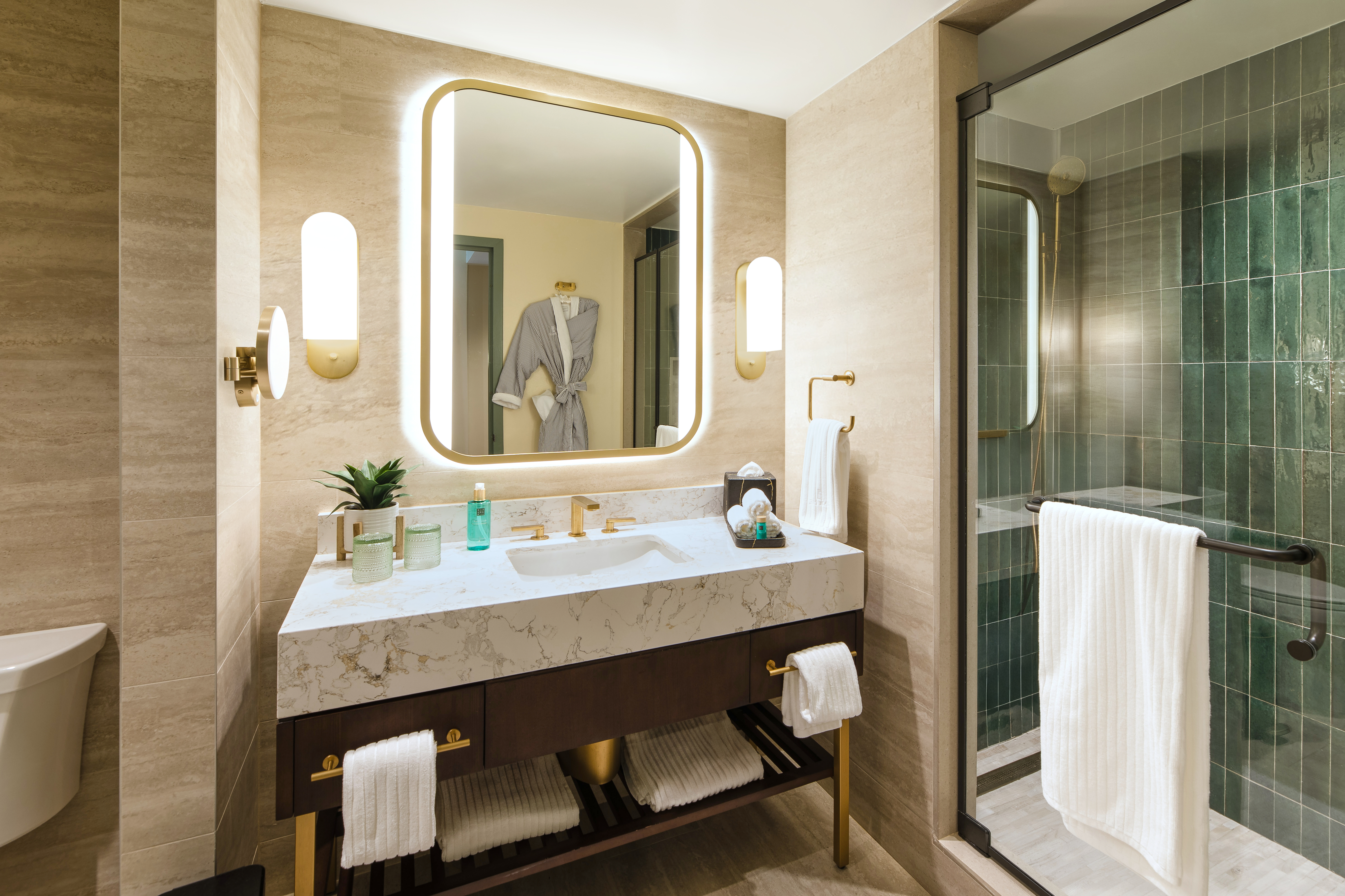 Guest room bath at the Wyndham Grand Rio Mar Rainforest Beach and Golf Resort in Rio Grande, Other than US/Canada