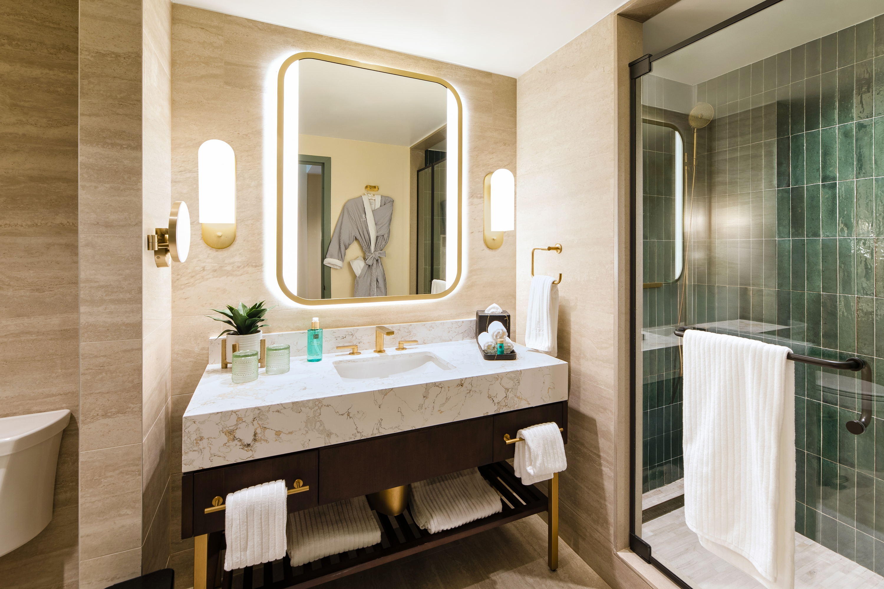 Guest room bath at the Wyndham Grand Rio Mar Rainforest Beach and Golf Resort in Rio Grande, Other than US/Canada