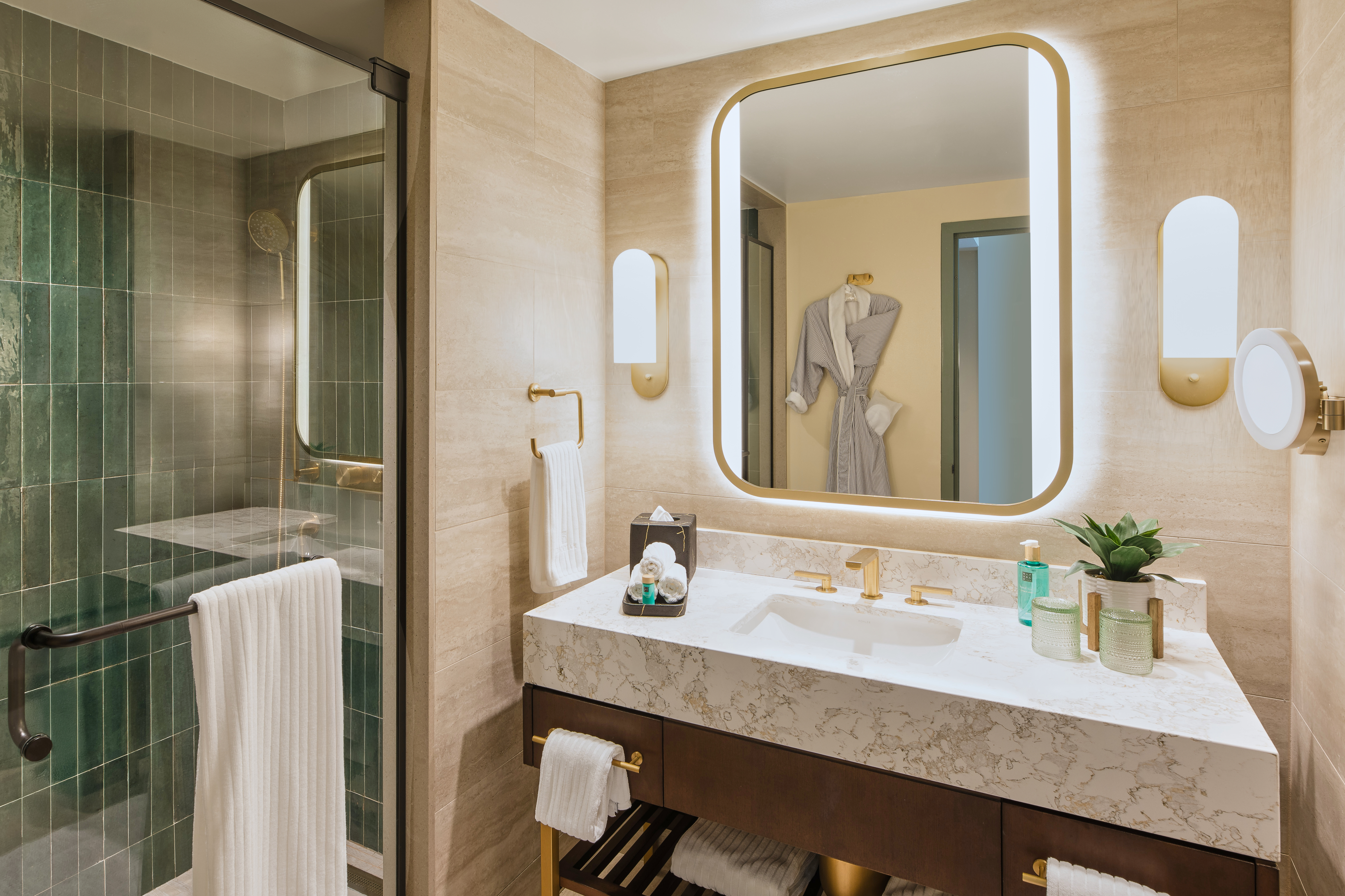 Guest room bath at the Wyndham Grand Rio Mar Rainforest Beach and Golf Resort in Rio Grande, Other than US/Canada