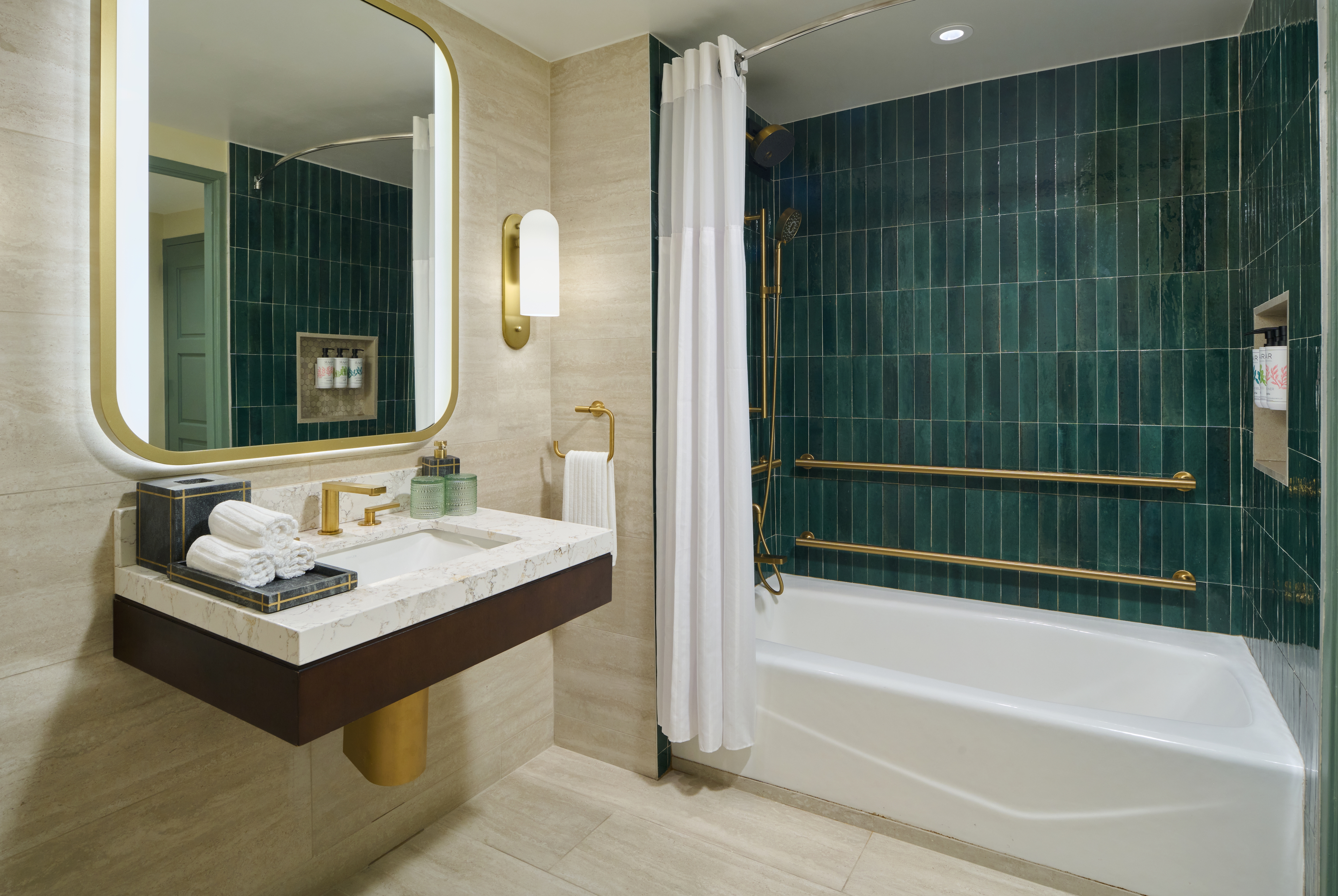 Guest room bath at the Wyndham Grand Rio Mar Rainforest Beach and Golf Resort in Rio Grande, Other than US/Canada