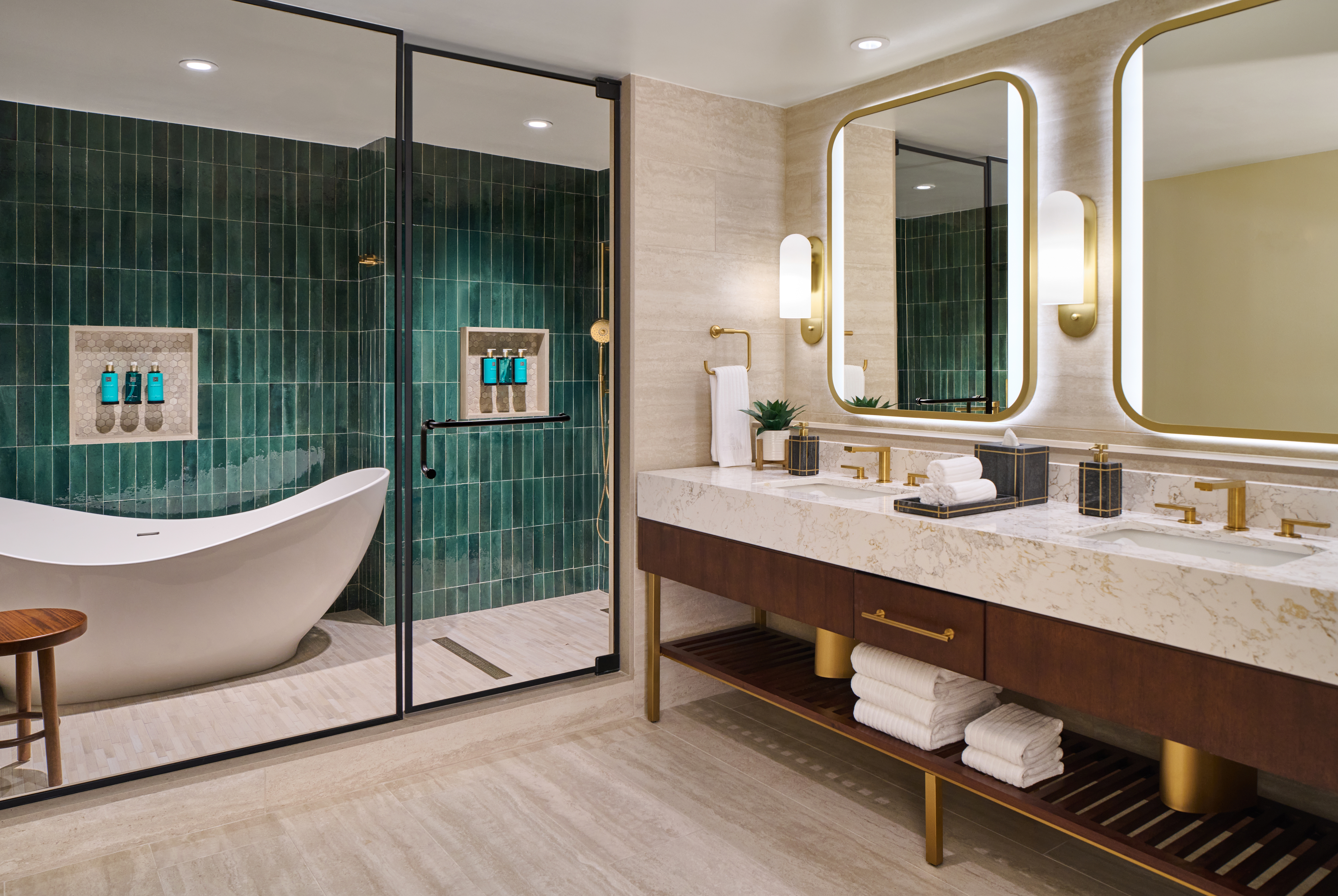 Guest room bath at the Wyndham Grand Rio Mar Rainforest Beach and Golf Resort in Rio Grande, Other than US/Canada