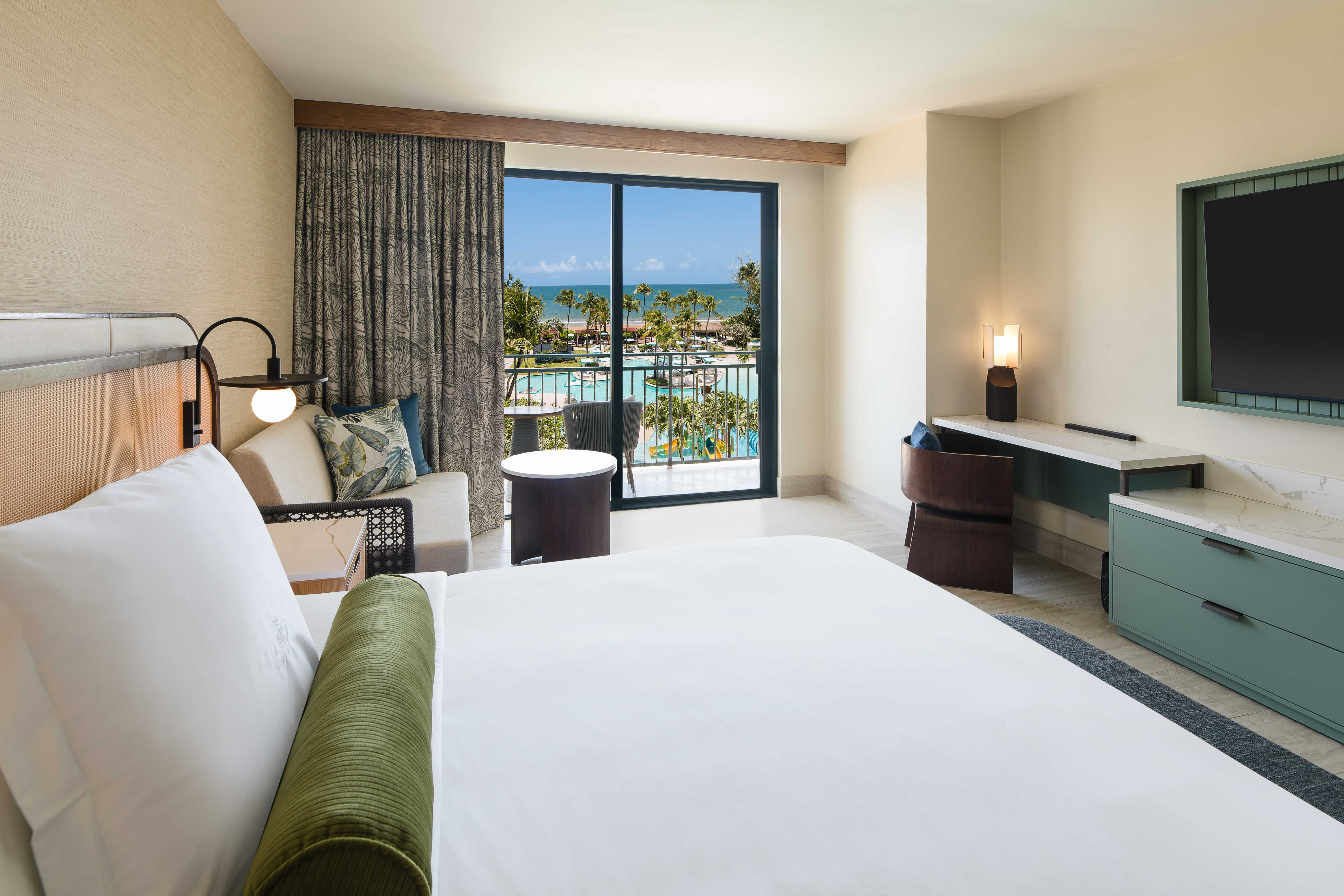 Guest room at the Wyndham Grand Rio Mar Rainforest Beach and Golf Resort in Rio Grande, Other than US/Canada