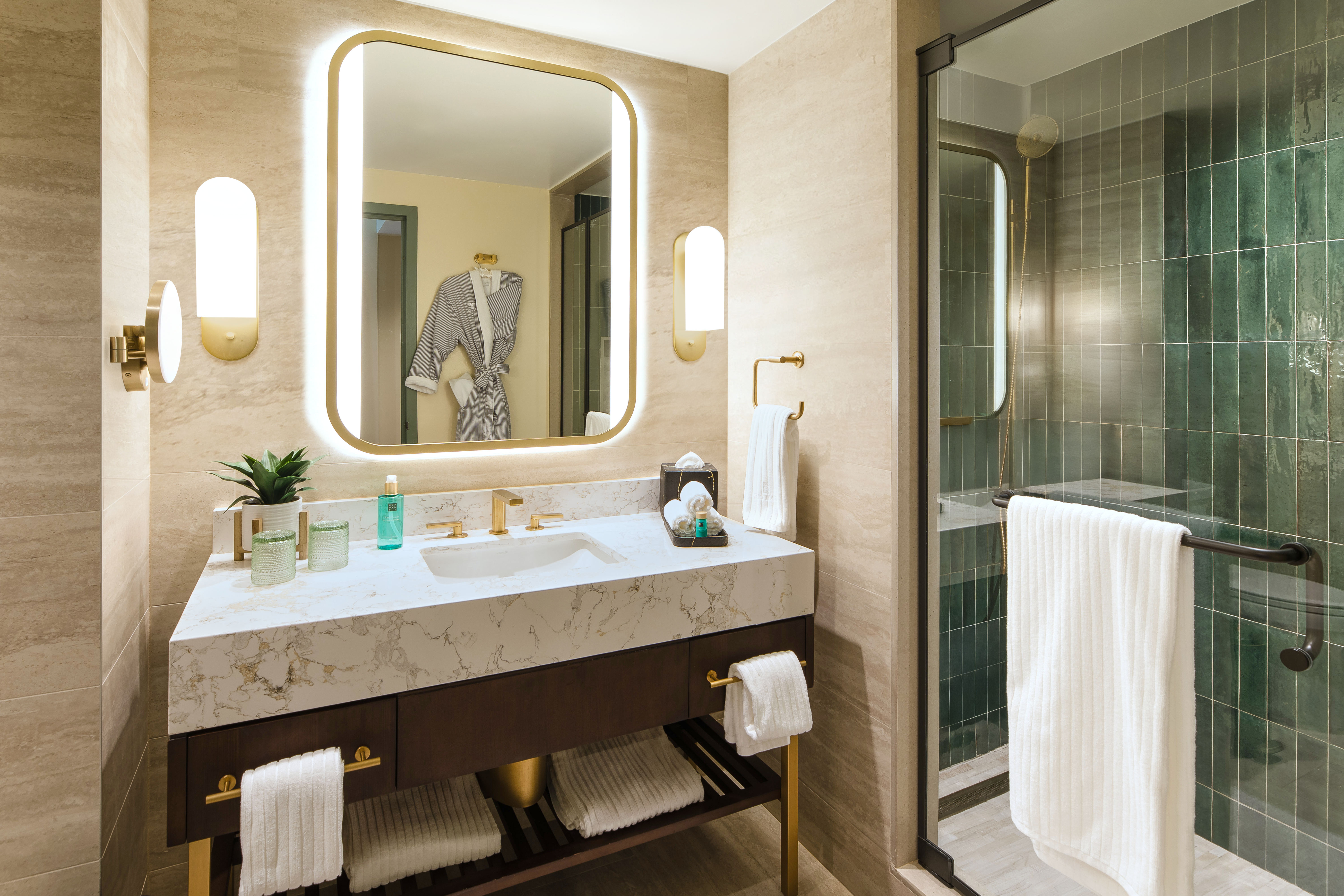 Guest room bath at the Wyndham Grand Rio Mar Rainforest Beach and Golf Resort in Rio Grande, Other than US/Canada