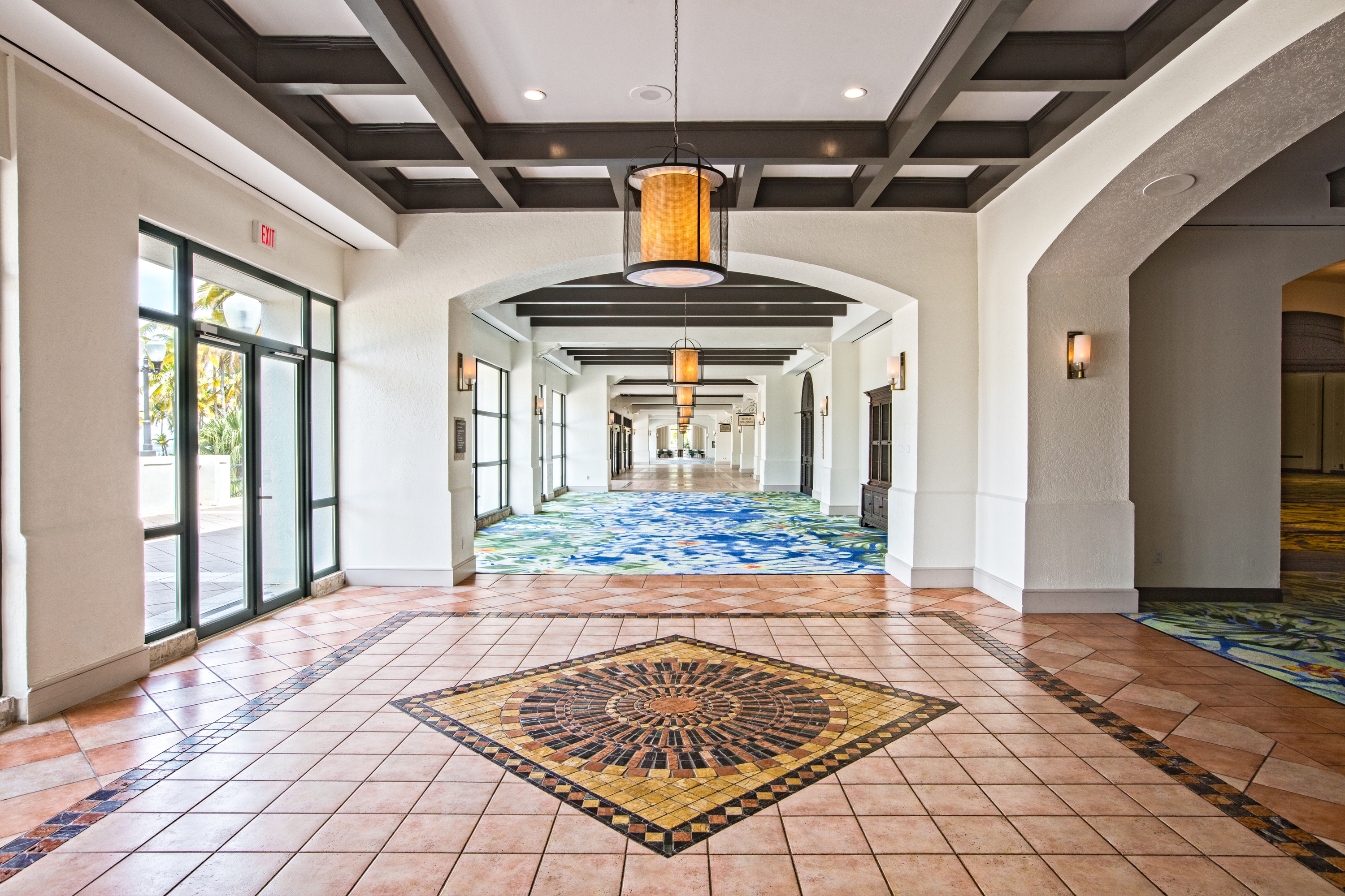 Wyndham Grand Rio Mar Rainforest Beach and Golf Resort lobby atrium in Rio Grande, Other than US/Canada