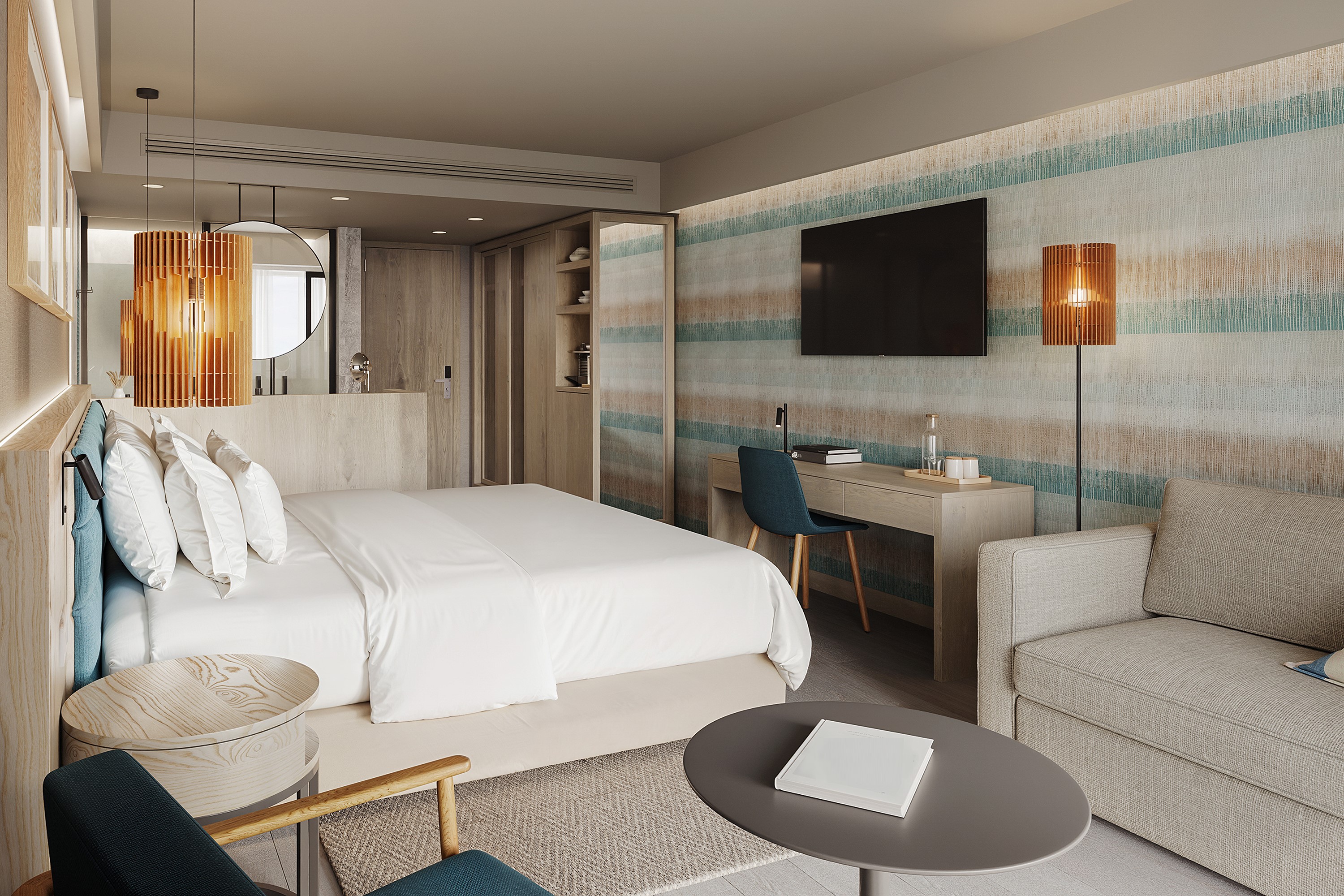 Guest room at the Wyndham Grand Carvoeiro Algarve in Carvoeiro, Other than US/Canada