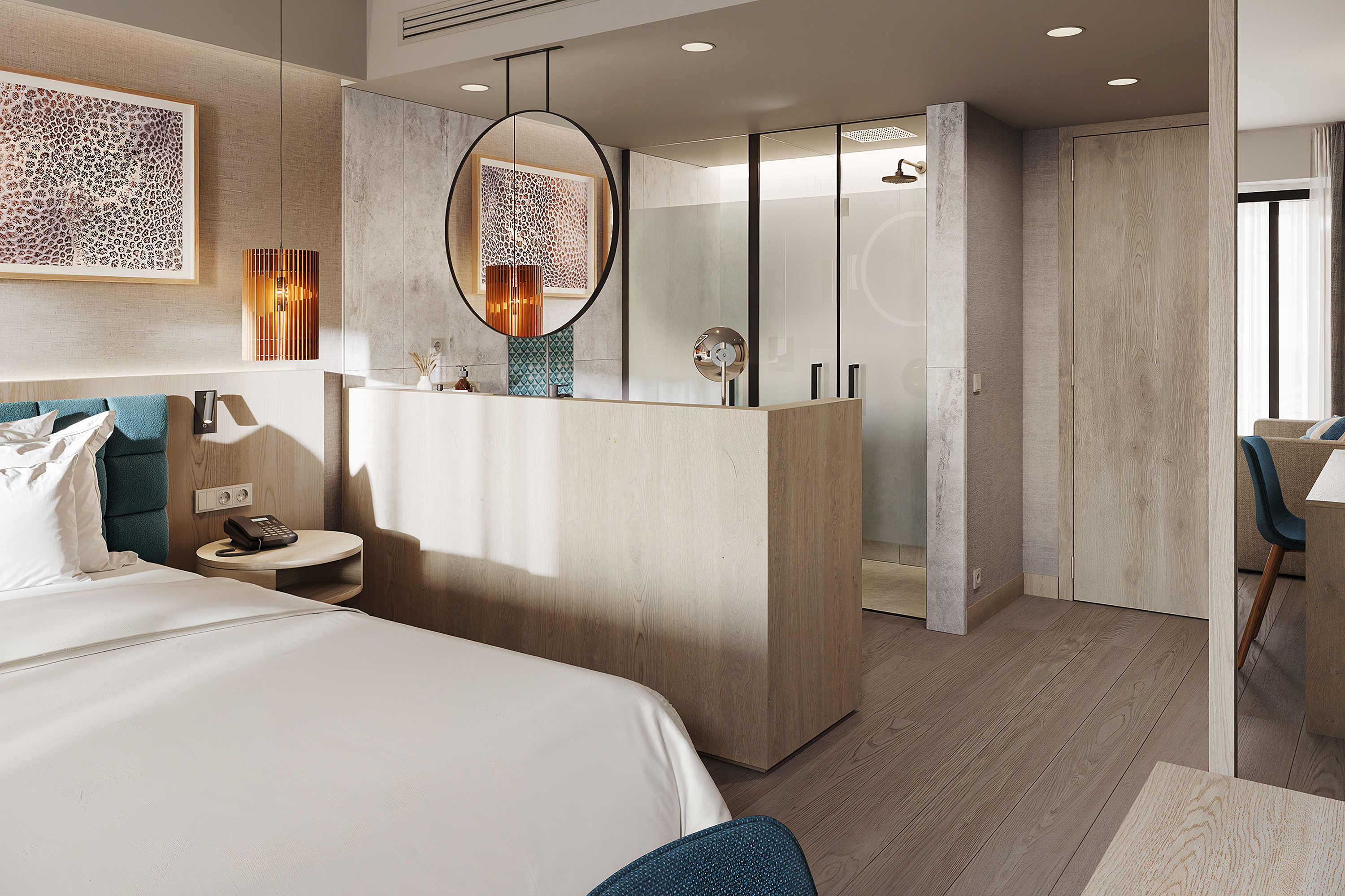 Guest room at the Wyndham Grand Carvoeiro Algarve in Carvoeiro, Other than US/Canada