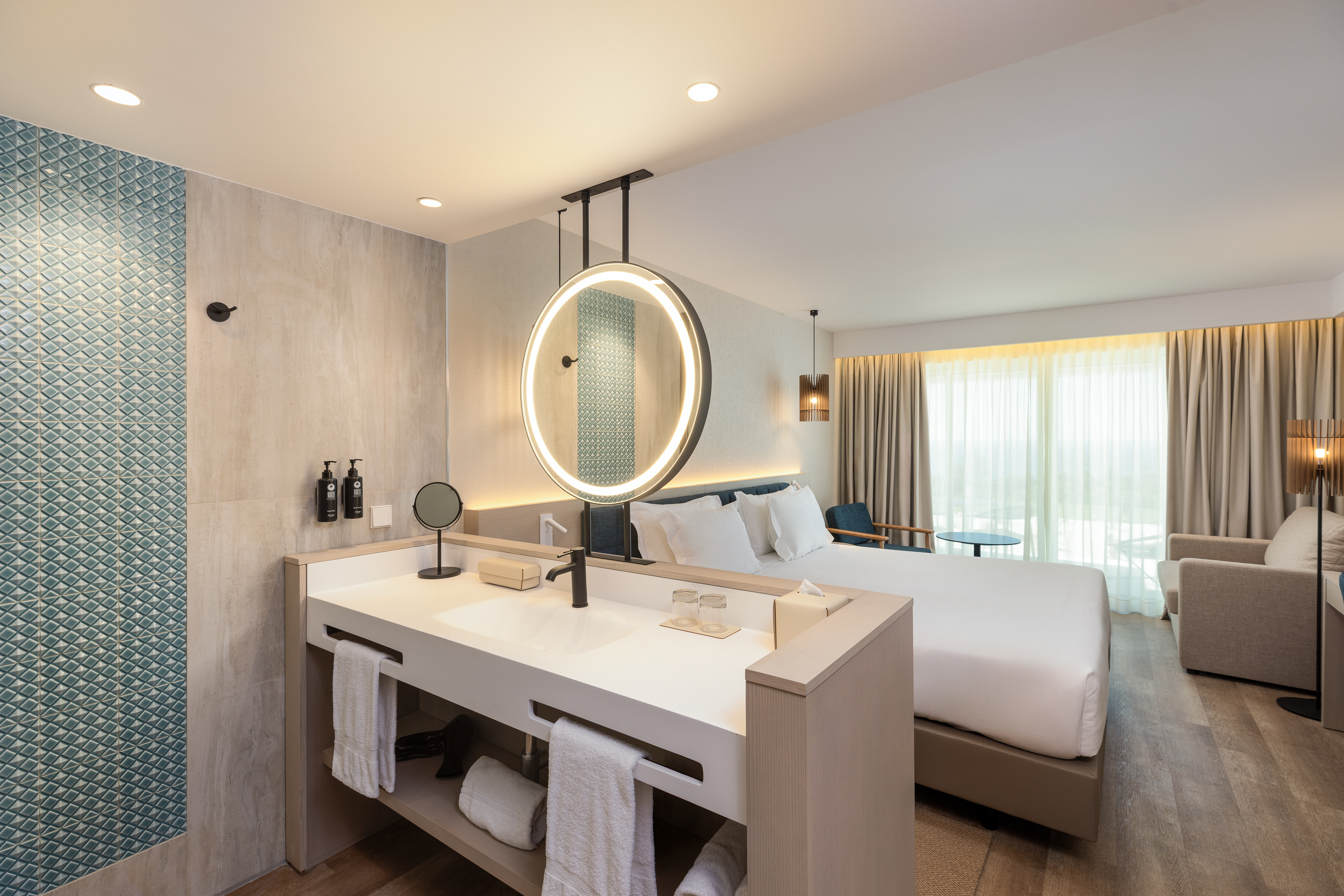 Guest room at the Wyndham Grand Carvoeiro Algarve in Carvoeiro, Other than US/Canada