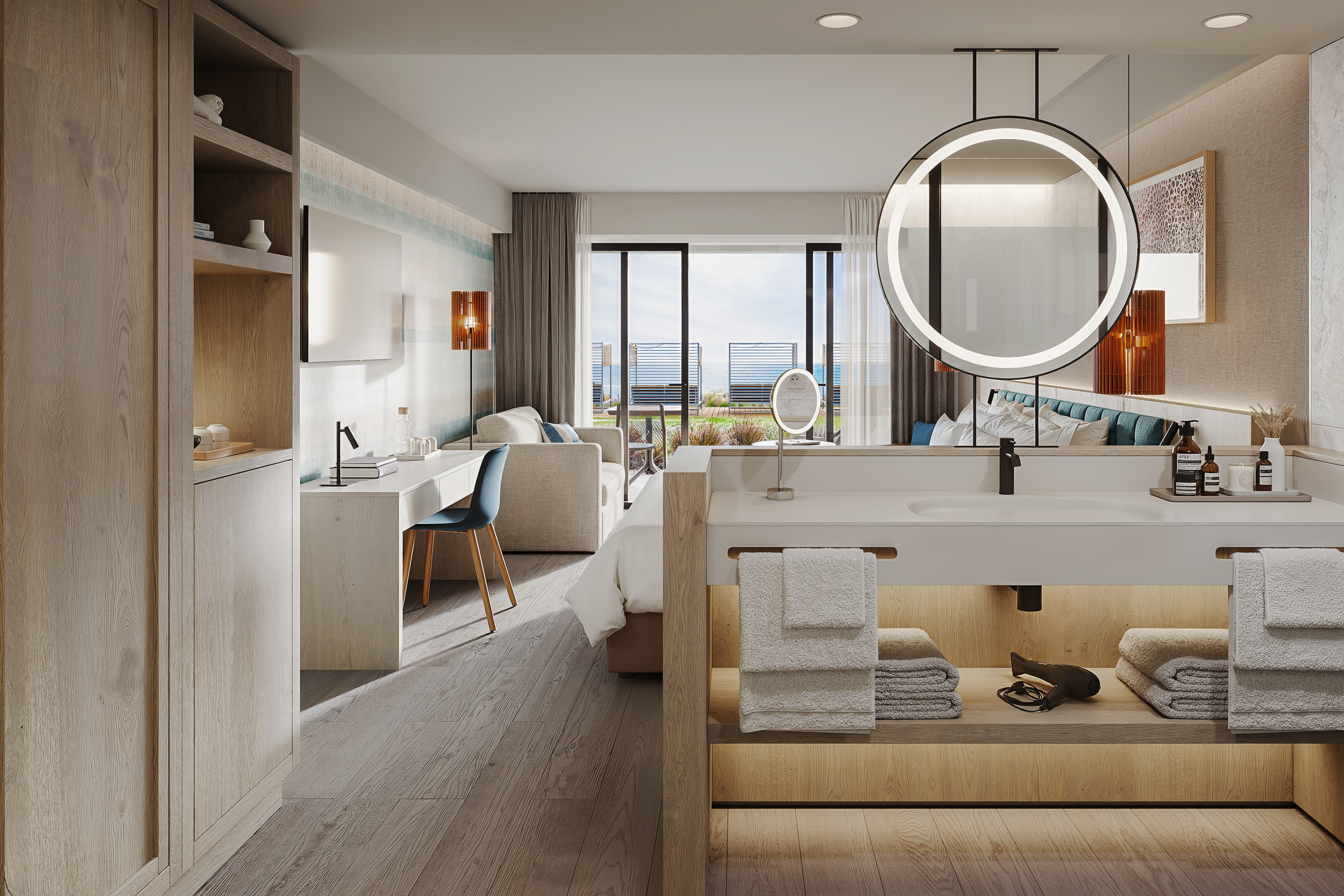 Guest room at the Wyndham Grand Carvoeiro Algarve in Carvoeiro, Other than US/Canada