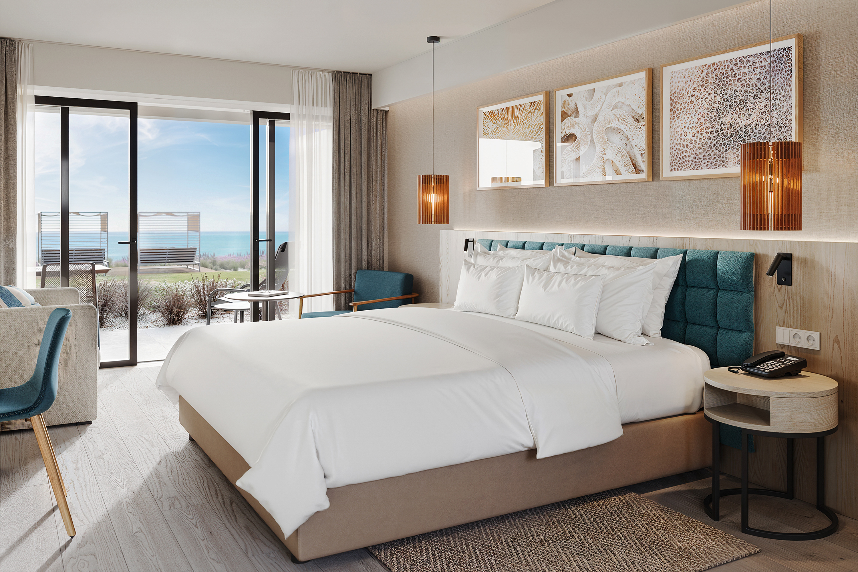 Guest room at the Wyndham Grand Carvoeiro Algarve in Carvoeiro, Other than US/Canada