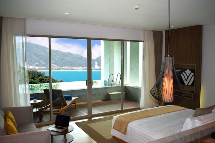Guest room at the Wyndham Grand Phuket Kalim Bay in Phuket, Other than US/Canada