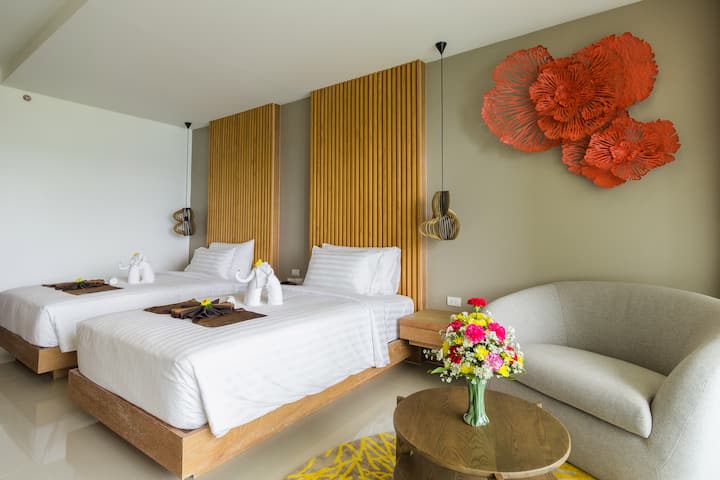 Guest room at the Wyndham Grand Phuket Kalim Bay in Phuket, Other than US/Canada