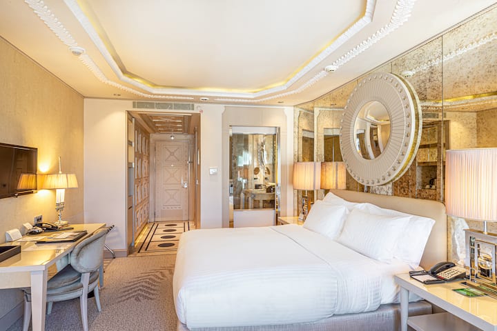 Guest room at the Wyndham Grand Istanbul Kalamis Marina Hotel in Istanbul, Other than US/Canada