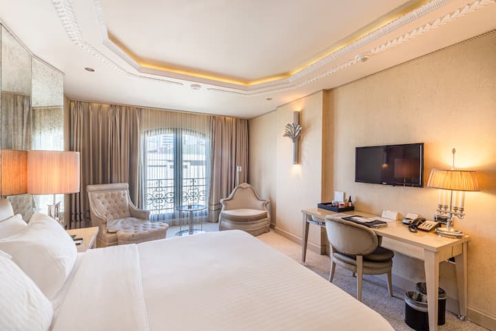 Guest room at the Wyndham Grand Istanbul Kalamis Marina Hotel in Istanbul, Other than US/Canada