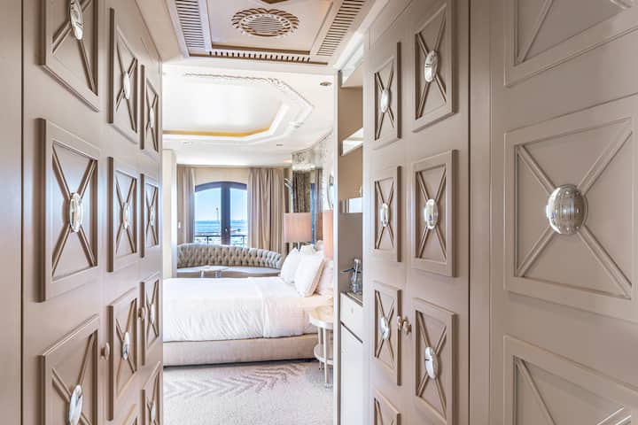 Guest room at the Wyndham Grand Istanbul Kalamis Marina Hotel in Istanbul, Other than US/Canada