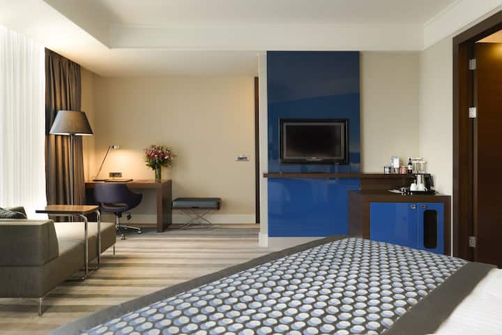 Guest room at the Wyndham Grand Istanbul Europe in Istanbul, Other than US/Canada