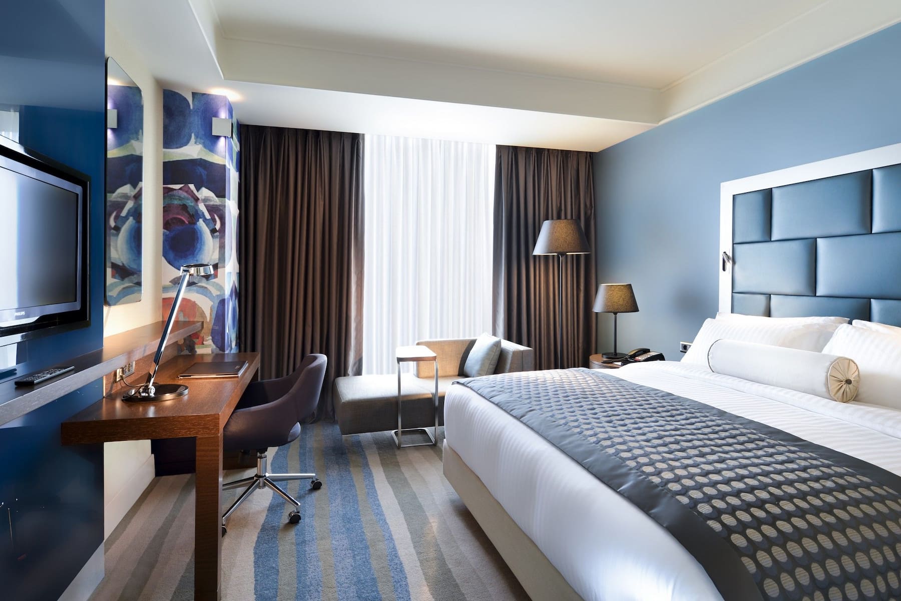 Guest room at the Wyndham Grand Istanbul Europe in Istanbul, Other than US/Canada