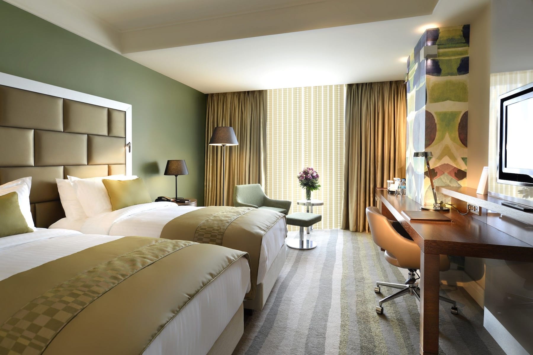 Guest room at the Wyndham Grand Istanbul Europe in Istanbul, Other than US/Canada