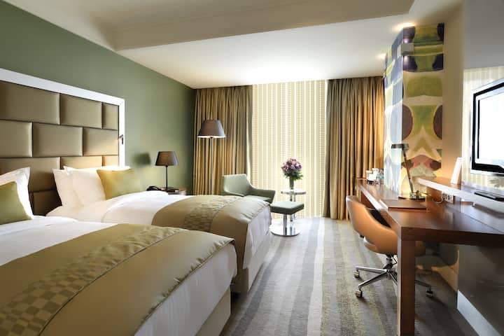 Guest room at the Wyndham Grand Istanbul Europe in Istanbul, Other than US/Canada
