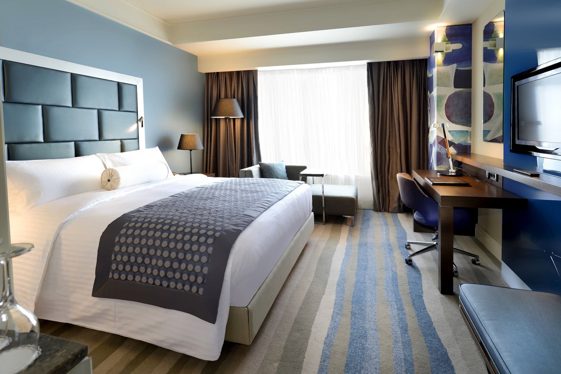 Guest room at the Wyndham Grand Istanbul Europe in Istanbul, Other than US/Canada