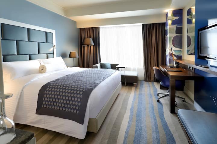 Guest room at the Wyndham Grand Istanbul Europe in Istanbul, Other than US/Canada