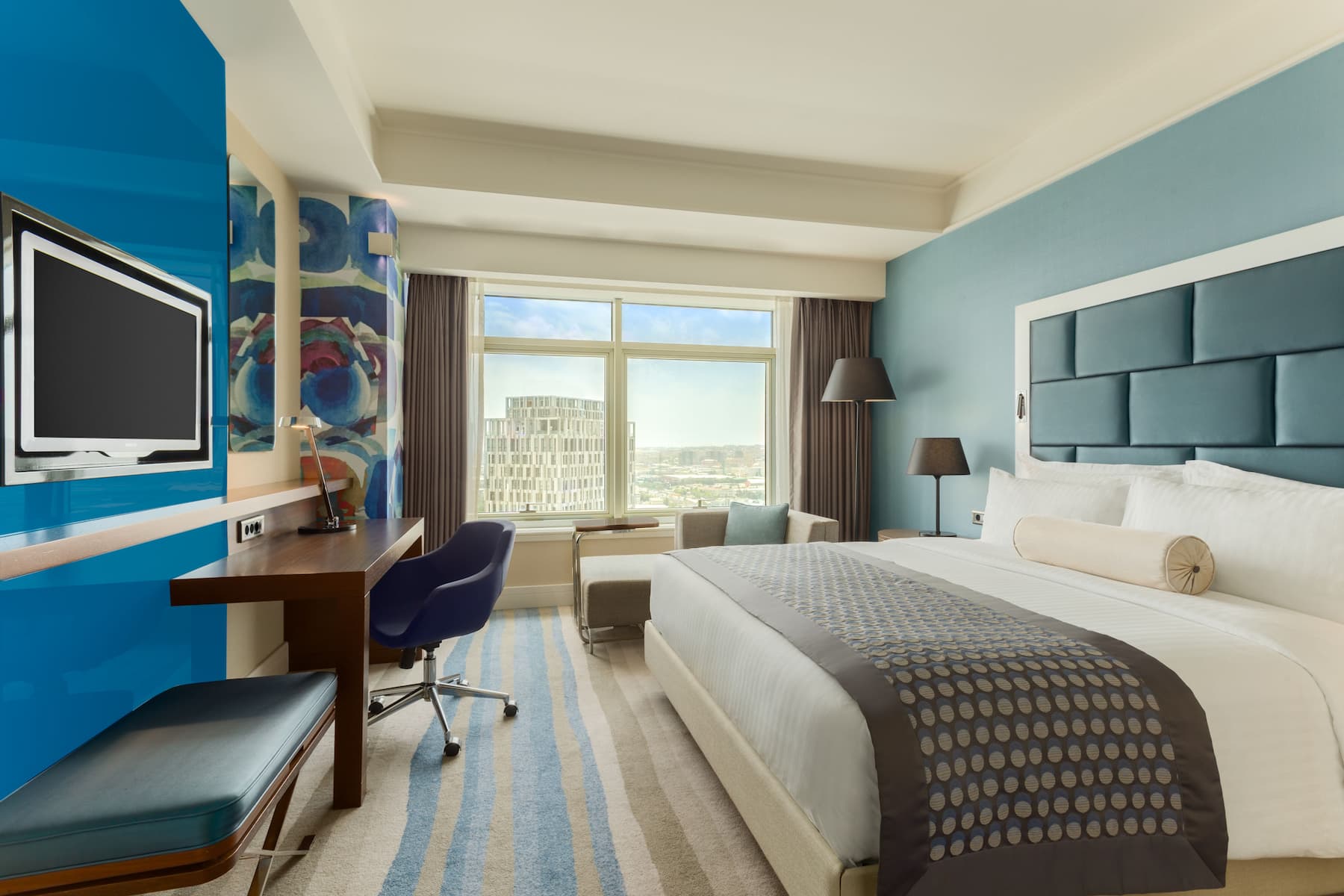Guest room at the Wyndham Grand Istanbul Europe in Istanbul, Other than US/Canada