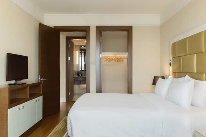 Guest room at the Wyndham Grand Istanbul Europe in Istanbul, Other than US/Canada