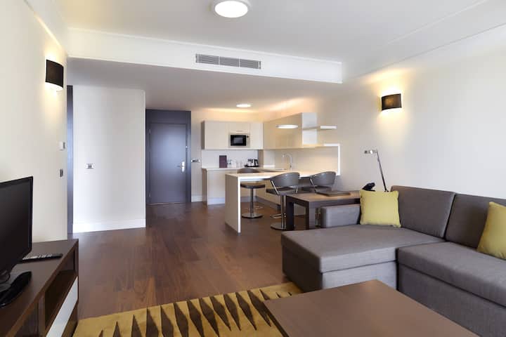 Guest room at the Wyndham Grand Istanbul Europe in Istanbul, Other than US/Canada