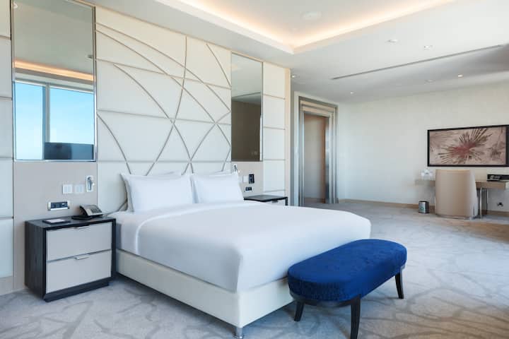 Guest room at the Wyndham Grand Istanbul Levent Hotel & Conference Center in Istanbul, Other than US/Canada