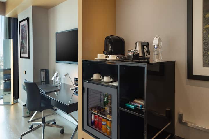 Guest room at the Wyndham Grand Istanbul Levent Hotel & Conference Center in Istanbul, Other than US/Canada