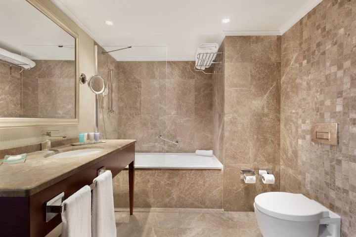 Guest room bath at the Wyndham Grand Kayseri in Kayseri, Other than US/Canada
