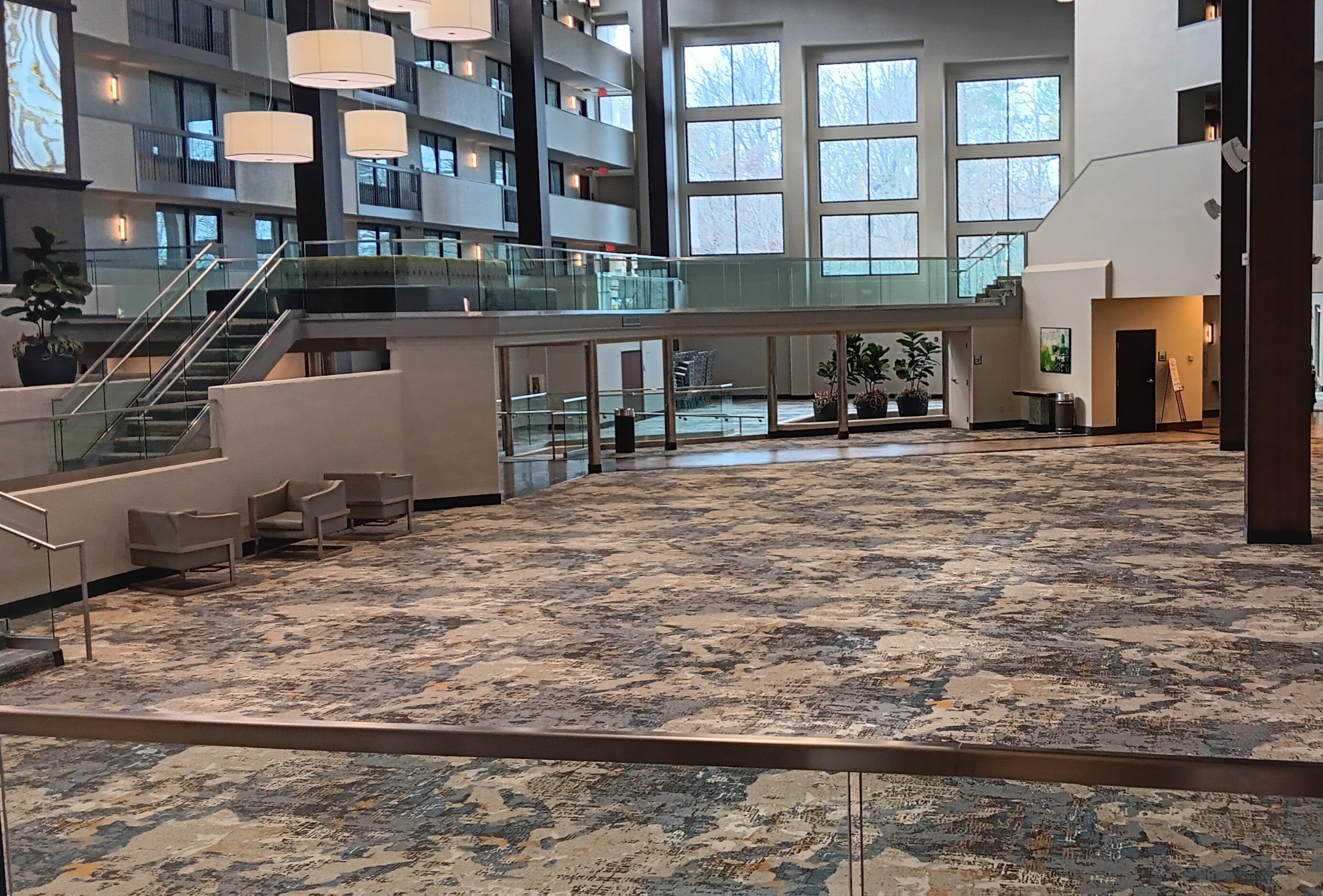 Wyndham Grand Executive Center Little Rock Airport lobby atrium in Little Rock, Arkansas