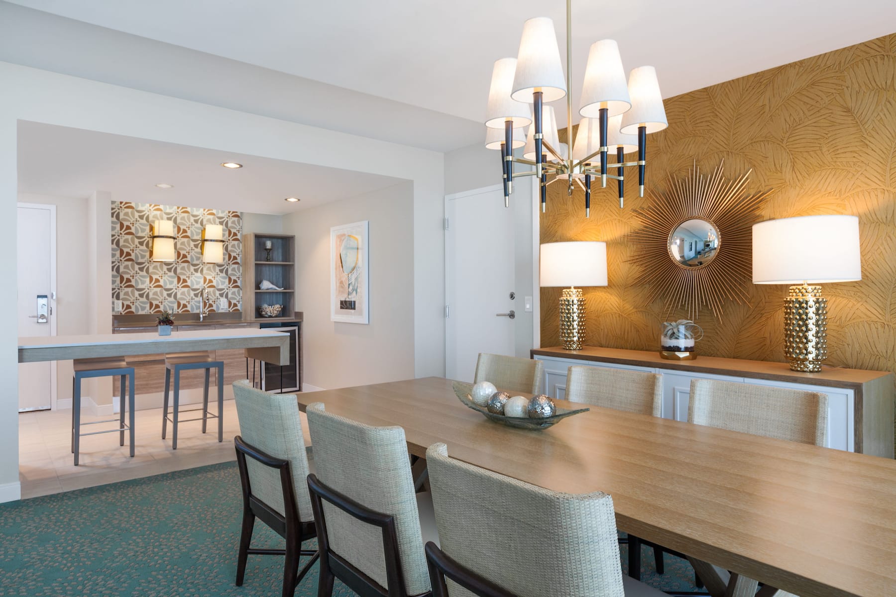 Wyndham Grand Clearwater Beach suite dining area in Clearwater, Florida