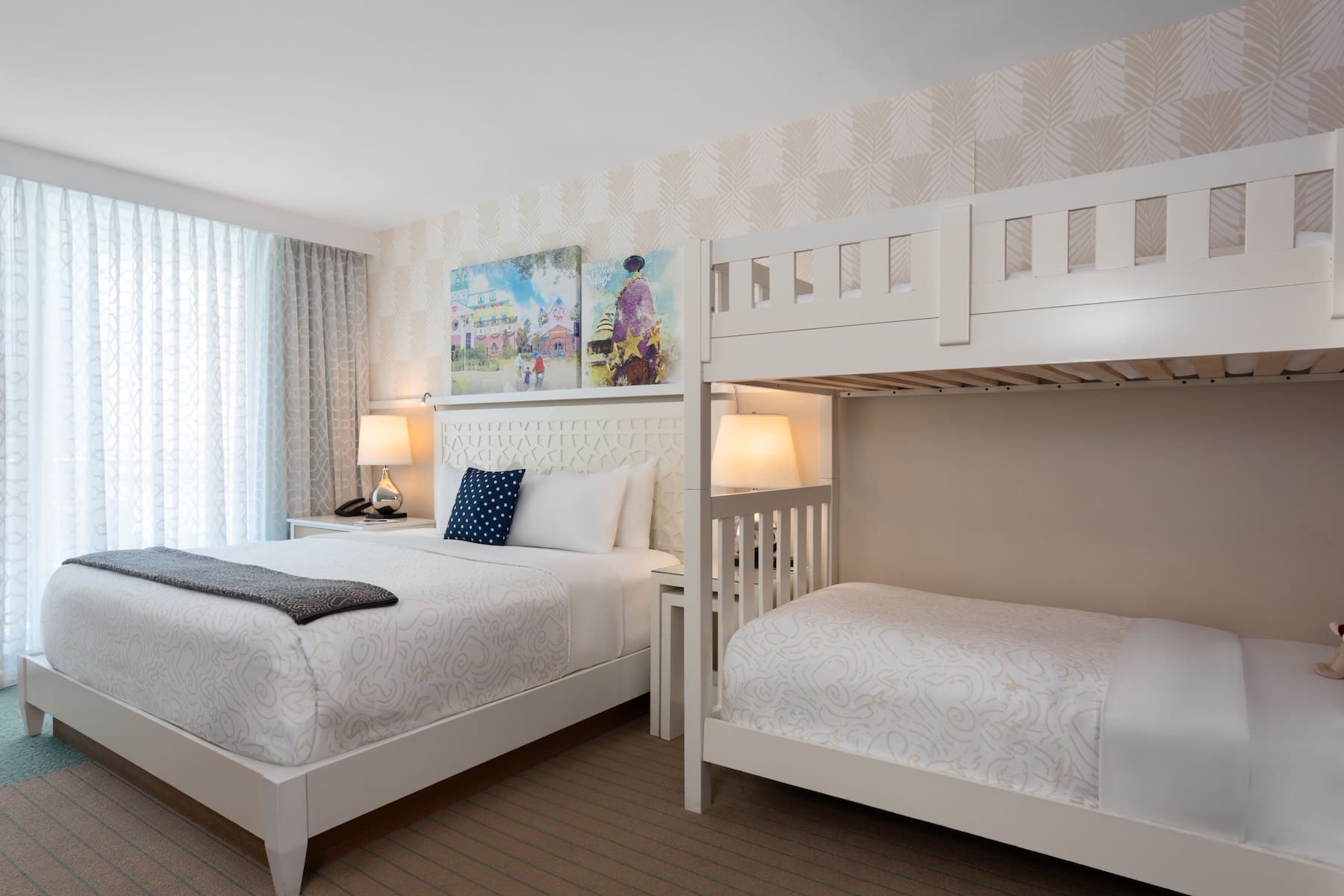 Guest room at the Wyndham Grand Clearwater Beach in Clearwater, Florida