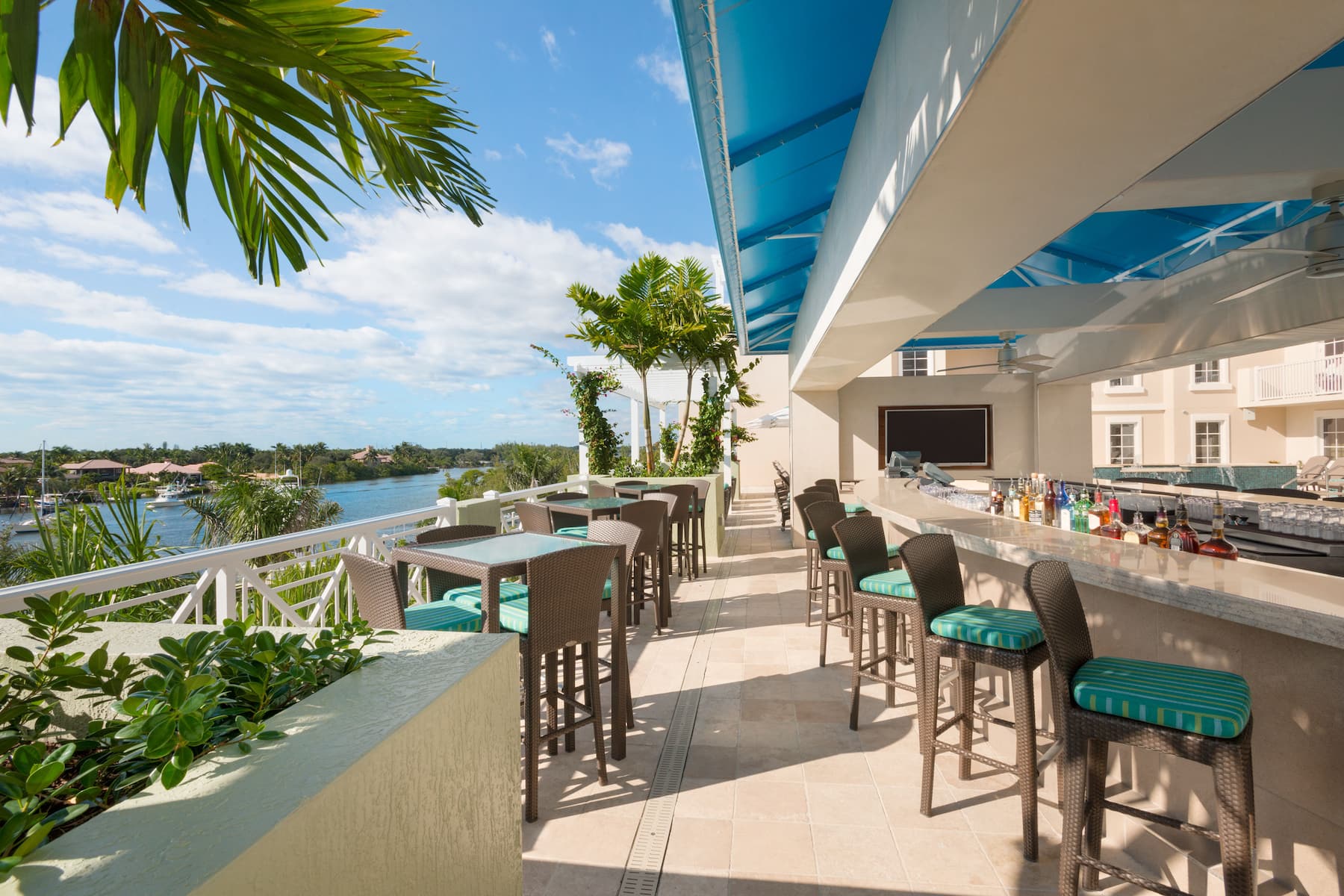 Bar at Wyndham Grand Jupiter at Harbourside Place in Jupiter, Florida