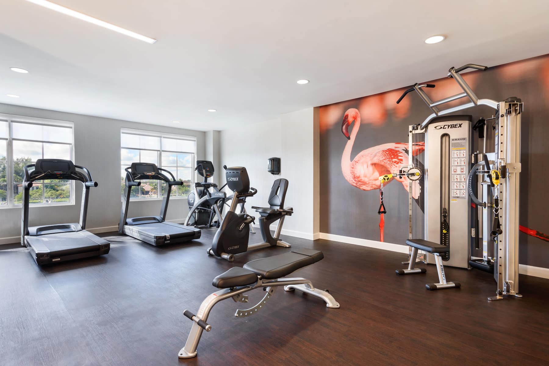 Health club at Wyndham Grand Jupiter at Harbourside Place in Jupiter, Florida