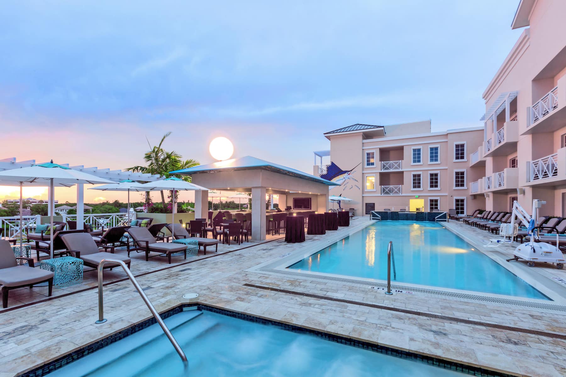 Pool at the Wyndham Grand Jupiter at Harbourside Place in Jupiter, Florida